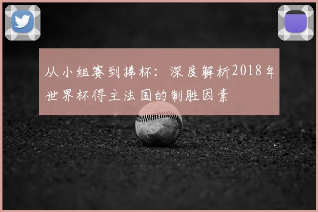 从小组赛到捧杯：深度解析2018年世界杯得主法国的制胜因素